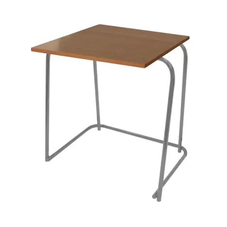 Heavy Duty Nesting Exam Desk - Dark Grey Frame - Aida Walnut